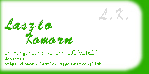 laszlo komorn business card